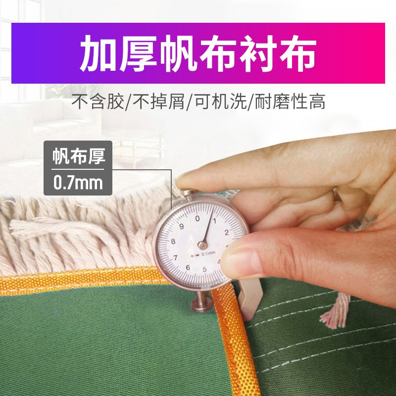 大号棉线平推平板拖把RS 酒店专用大堂保洁宽尘拖替换布木地板 90cm拖把[绿-加厚]