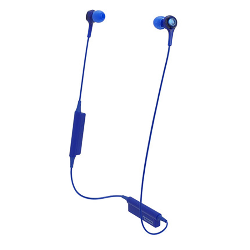 铁三角(Audio-technica)ATH-CK200BT 无线蓝牙入耳式运动耳机 带线控 手机耳机 通话式耳机 蓝色