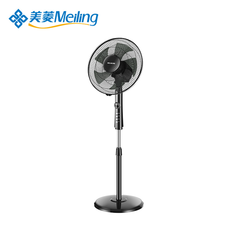 美菱(MEILING) 电风扇FS16-3 机械版家用静音落地扇 五片航空叶大风量 可调节广角摇头定时 电扇