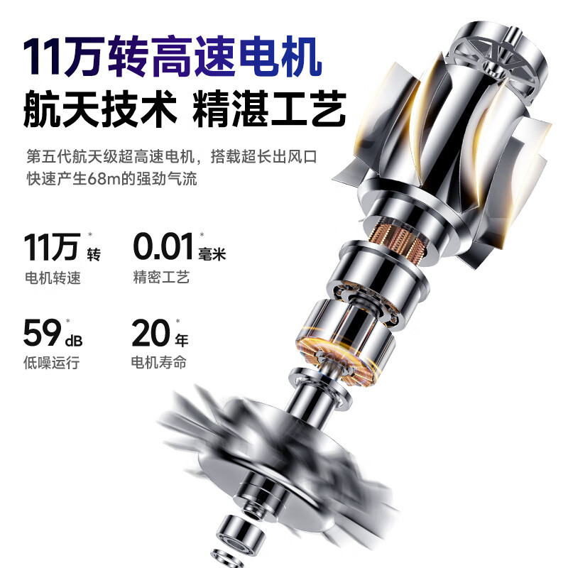 VTT 家用大功率负离子养护发大风力速干 高速吹风机 D8高清大图