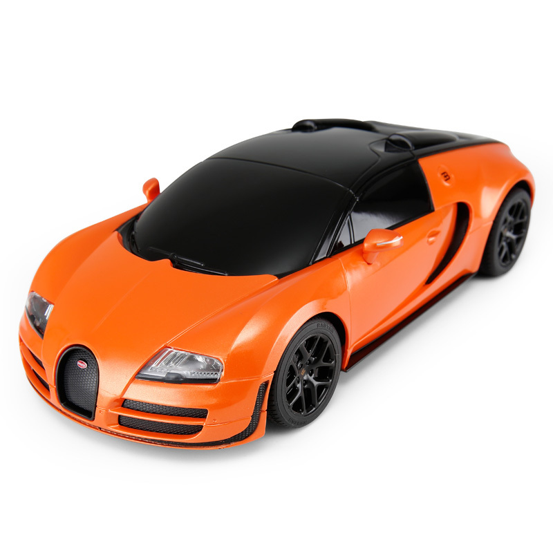 星辉(Rastar)1:18布加迪威速遥控汽车男孩儿童玩具车53900橙色