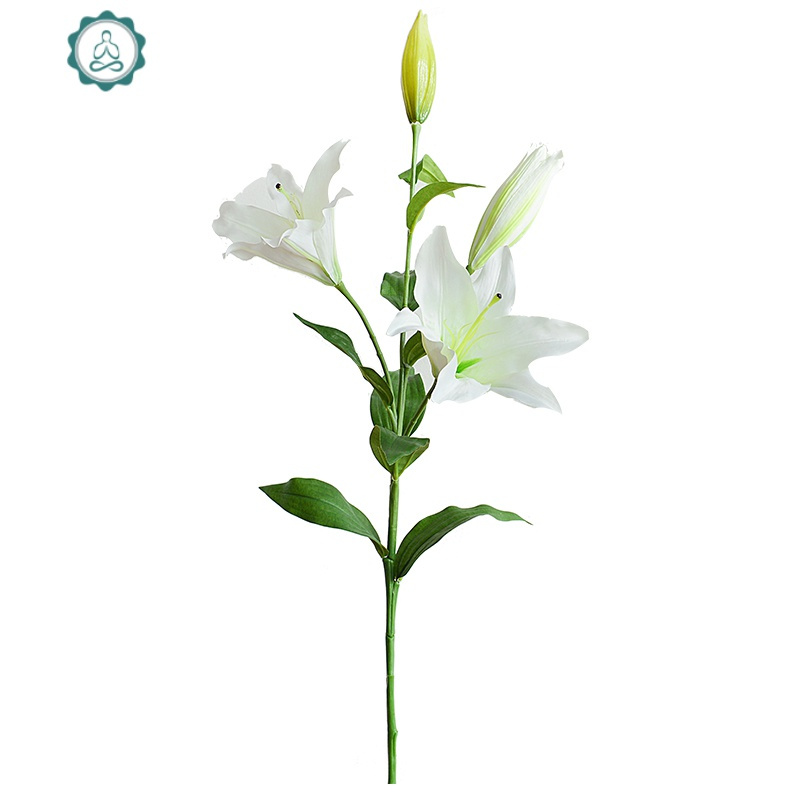 封后 Fenghou 装饰摆件仿真花百合装饰假花枝绢花客厅落地桌面摆件室内花艺花卉花束摆件封后香水百合粉色2枝白色3枝 拉丝花瓶 价格图片品牌报价 苏宁易购杰伦家居专营店