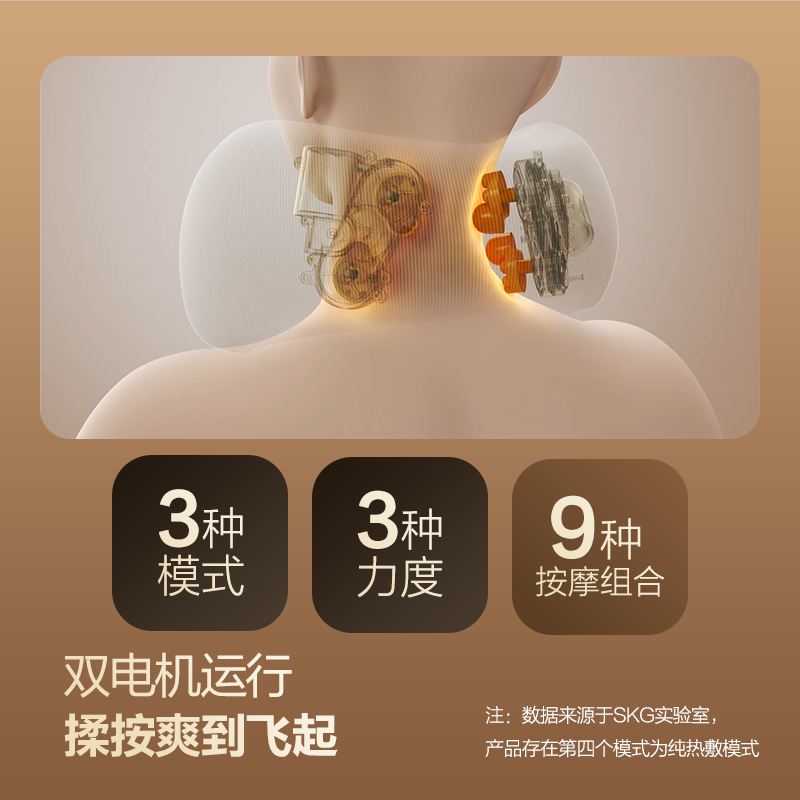 SKG颈椎按摩器N1-2尊贵款 颈枕肩颈部颈椎U型枕按摩仪午休睡眠神器便携小巧 送男女朋友生日实用礼物高清大图