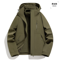 情侣款冲锋衣YR2024-96888 M 暗军绿（男女同款）