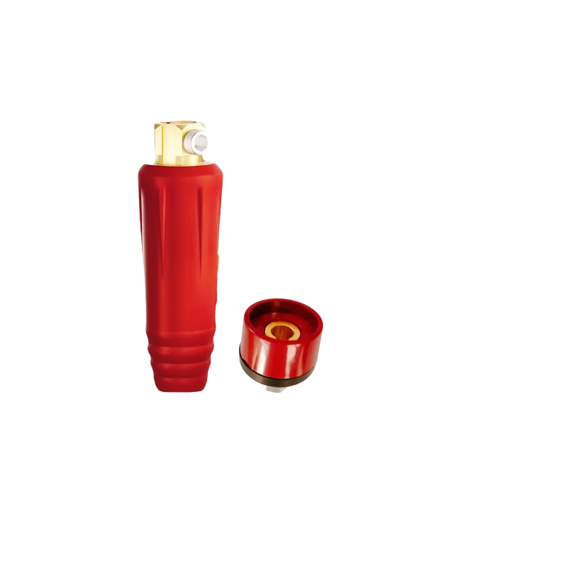 铁洋 电焊机快速接头 DKJ10-25 插头+插座(红) 套高清大图