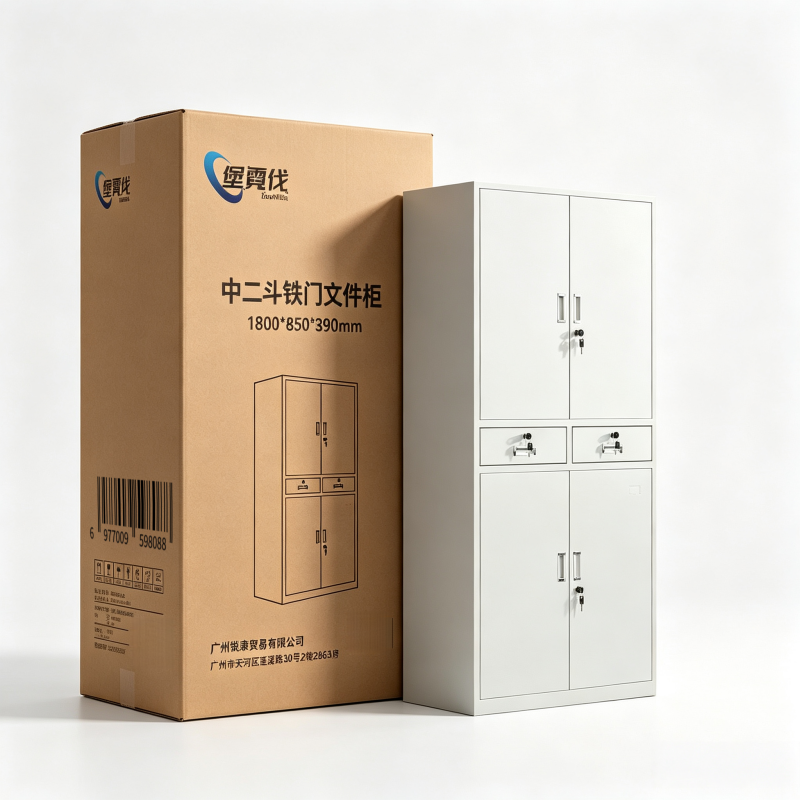 堡霓伐 中二斗铁门文件柜 1800*850*390mm 台高清大图