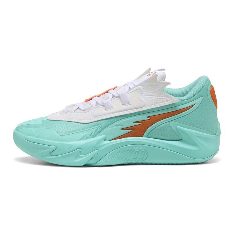 彪马(Puma)女士篮球鞋LaFrance系列银色光泽皮革滑板风格运动潮鞋