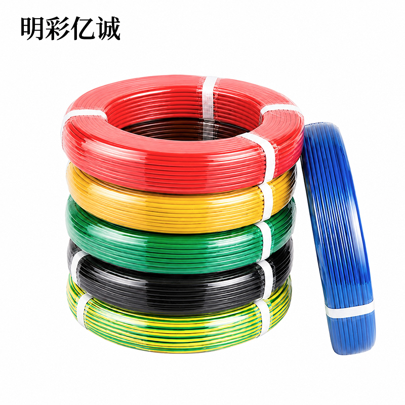 明彩亿诚 单股硬芯电源线 ZR-BV6 450-750V (捆)高清大图