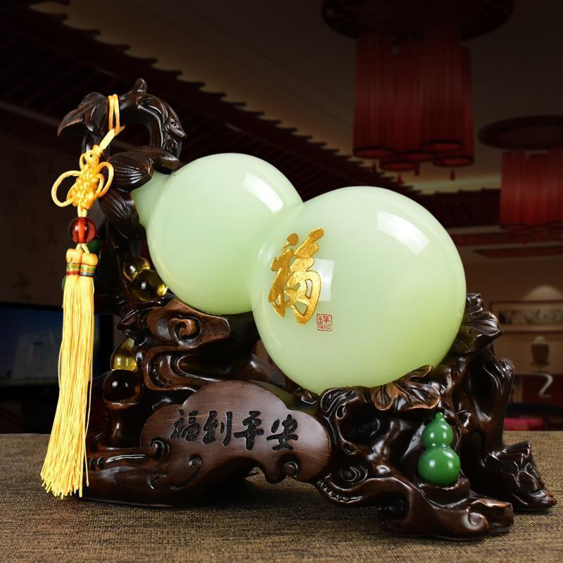 平安葫芦摆件琉璃玉家居饰品客厅电视柜玄关风水摆设乔迁新居礼品_110