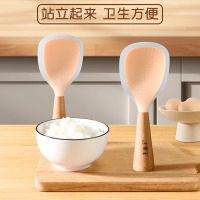 王麻子硅胶饭勺可立不粘米饭铲子盛饭电饭煲食品级站立饭铲家用勺8138D