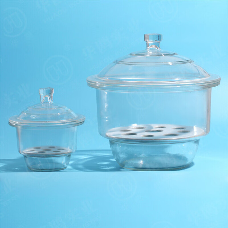 海斯迪克HKCL-193 生物实验透明附瓷板干燥皿 除湿干燥器 透明240mm