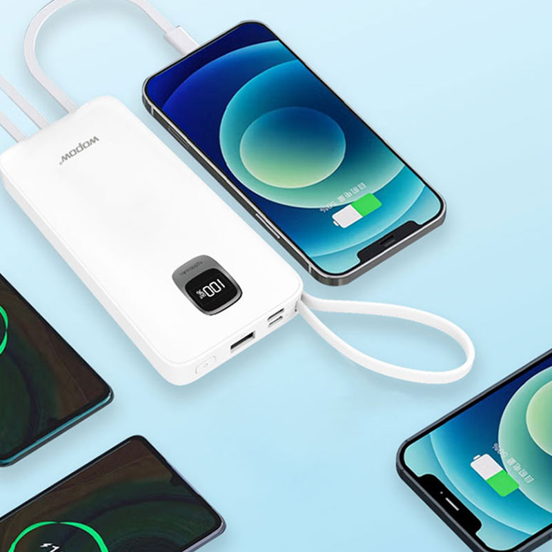 沃品自带线移动电源高清大图