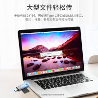 SSK飚王USB3.0/Type-C双接口高速二合一手机读卡器SD+TF相机行车记录仪手机存储内存卡SCRM390