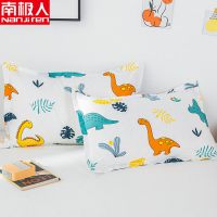 【南极人】一对装枕套枕芯枕头套夏季整头套儿童卡通情侣单人用枕夏天 48cmX74cm 恐龙先生（枕套一对）