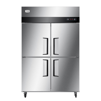 海尔(Haier)SL-1016C2D2 1016升 冰柜 立式四门双温厨房冷柜 饭店冷柜 商用不锈钢冰柜两室
