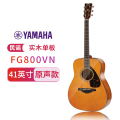 YAMAHA雅马哈吉他FG800VN北美型号实木单板初学者民谣吉他电箱40/41英寸吉它复古色亮光 民谣-FG800VN-41寸