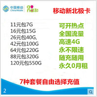 移动流量卡4G手机流量卡4g上网卡流量卡腾讯大王卡全国通用无线上网卡电话卡包年累计卡不限速