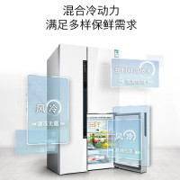 博 世 569升对开三门大容量冰箱 零度维他保鲜 混冷无霜 多段控温 玻璃面板 KAF96S20TI