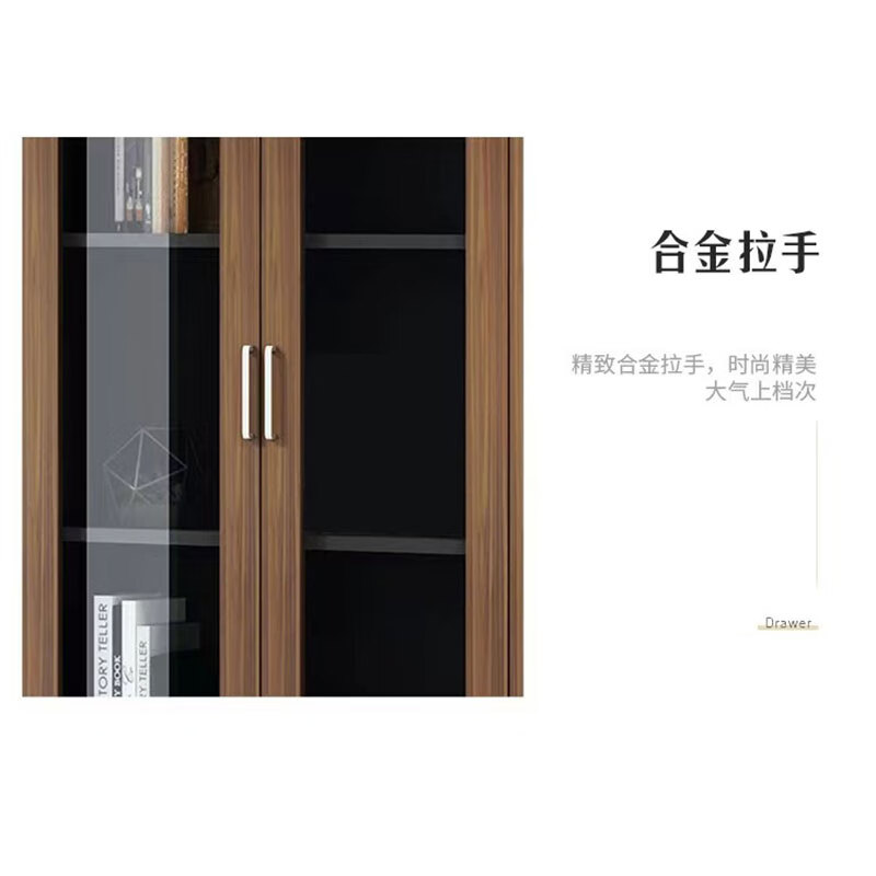 中伟木质文件柜办公室资料柜储物柜落地档案柜双门高清大图