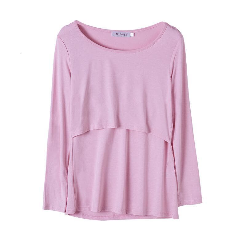 迪鲁奥(DILUAO)孕妇哺乳秋衣上衣春秋保暖内衣喂奶衣背心贴身哺乳衣产后打底衫图片