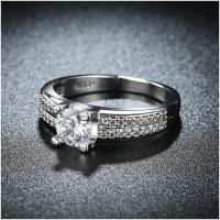 R836-CCouple Love Gold Rings铂金订婚戒指男女钻石情侣简约日韩送女朋友七夕情人节礼物
