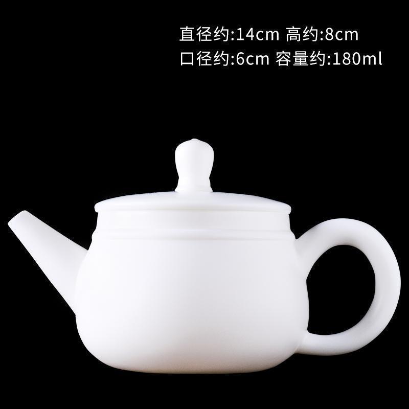 家柏饰(CORATED)德化羊脂玉白瓷茶壶家用中式泡茶器简约陶瓷冲茶单壶190100z高清大图