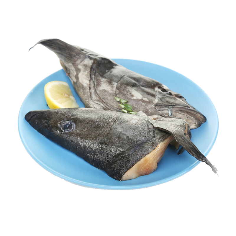 禧美海产 冷冻美国黑鳕鱼头 800g 袋装 海鲜水产