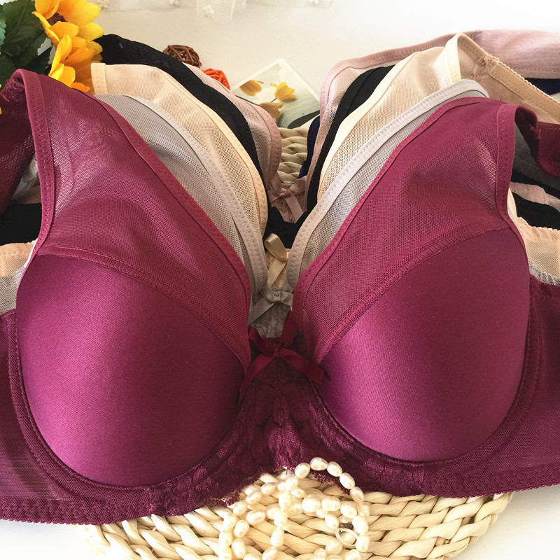 suntek大码大罩杯全罩杯文胸光面背心式薄杯收副乳定型显小胸罩胖mm