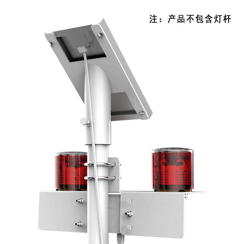 立华王LH3712太阳能语音警示灯 红色语音提示靠近报警高清大图