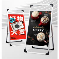 速买宝 铝合金海报架手提立式单面海报架60*80 加重型 5只起订（不含板）