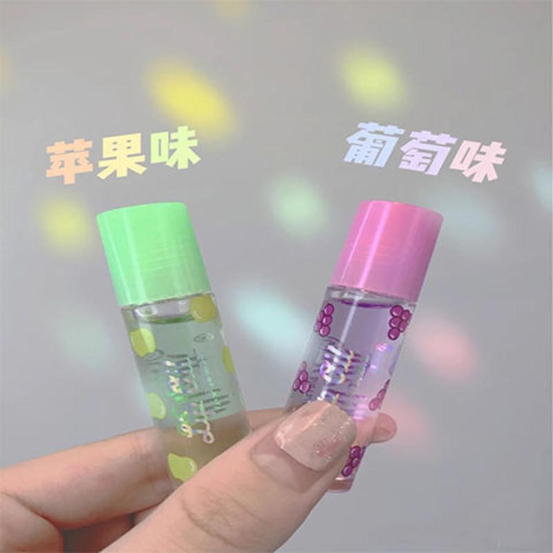 草莓唇蜜透明无色滚珠唇油玻璃唇釉学生款润唇膏保湿补水干裂打底 :草莓软妹小粉一支(随机送