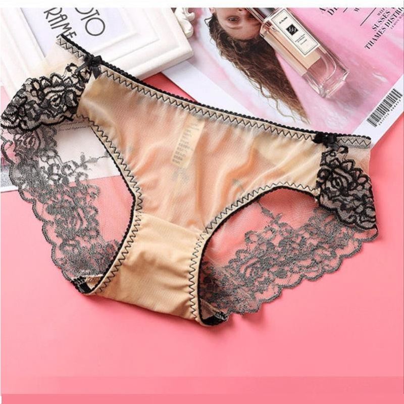 恋名媛网纱内裤女透明蕾丝超薄诱惑柔软女人性感新款韩版洋气短裤内裤