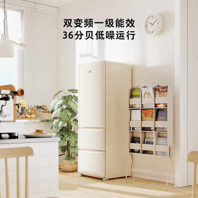 minij/小吉402L嵌入式对开三开门双变频风冷无霜抑菌意式三门冰箱