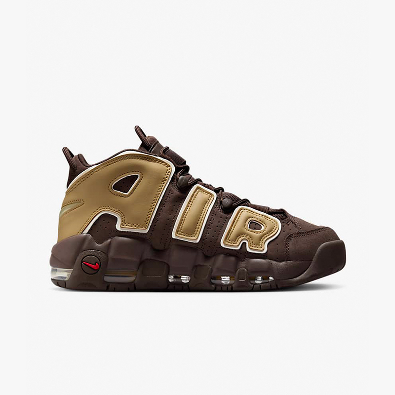 耐克nike air more uptempo 男鞋 棕色皮蓬复古篮球鞋 fb8883-200