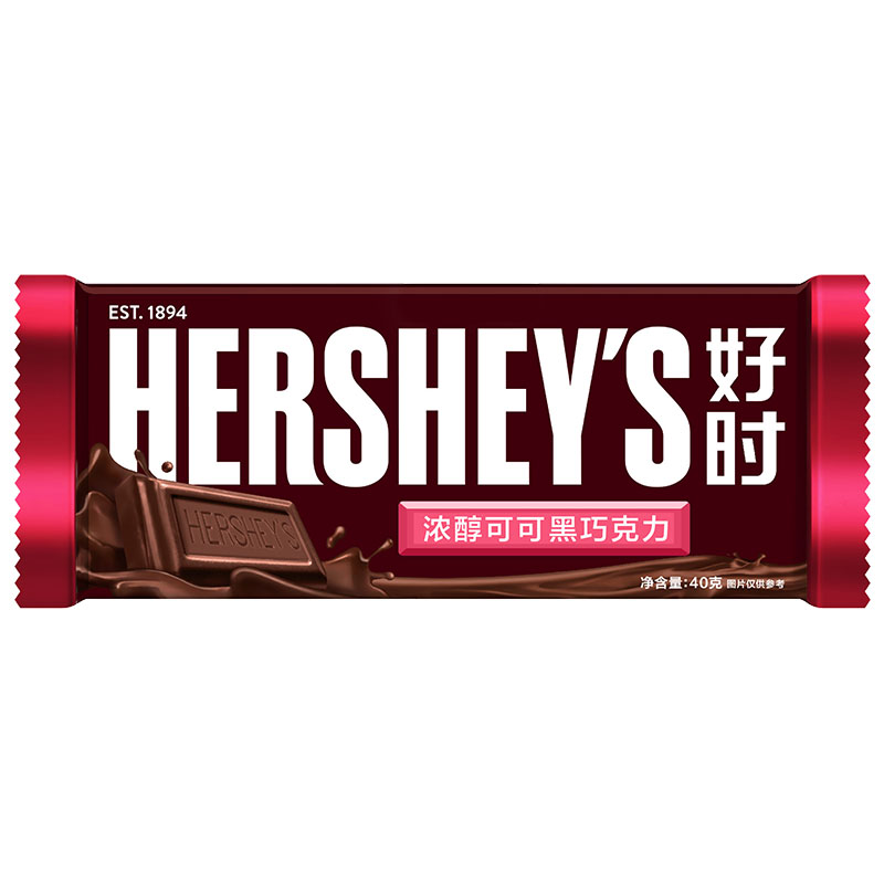 好时(Hershey’s)Hershey’s/好时巧克力排块40g牛奶黑巧巴旦木白巧风味休闲零食品糖果高清大图