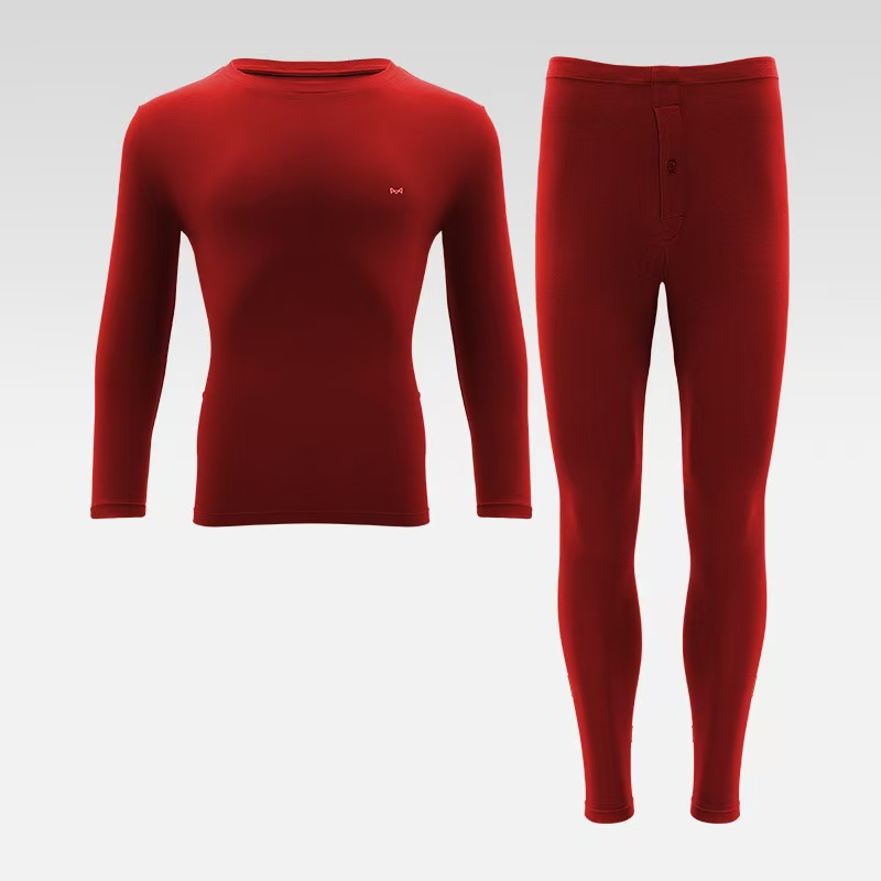 [婴儿棉舒暖]猫人秋衣秋裤套装男女士轻薄弹力保暖内衣秋冬打底高清大图