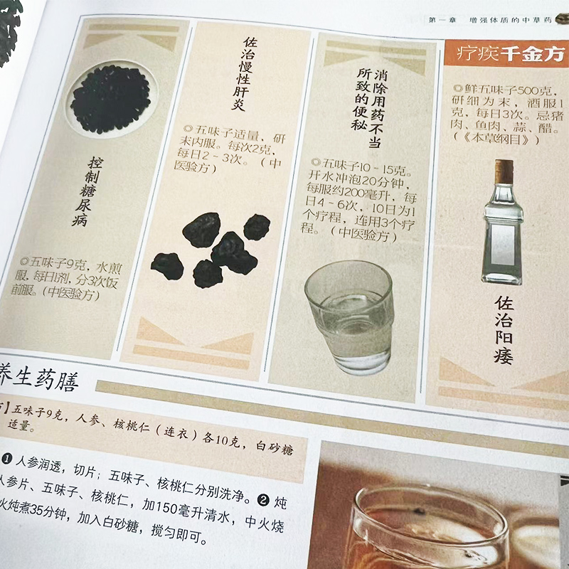 [醉染正版]正版《本草纲目》常见中草药实拍图药方养生实战食谱菜谱李时珍中药材中草药全图鉴入门书彩图大全书新疆高清大图
