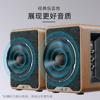 索爱(soaiy) SA-203台式电脑音响木质多媒体电视K歌有源书架笔记本蓝牙音箱低音炮