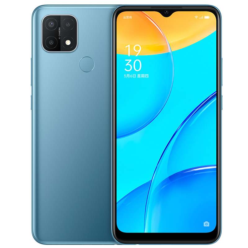 OPPO A35 4GB+64GB 数字移动电话机 雾海蓝 轻薄时尚外观 AI智能三摄 全网通拍照手机