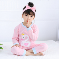 春秋季儿童睡衣纯棉长袖薄款夏季可爱女童公主女孩宝宝家居服套装威珺