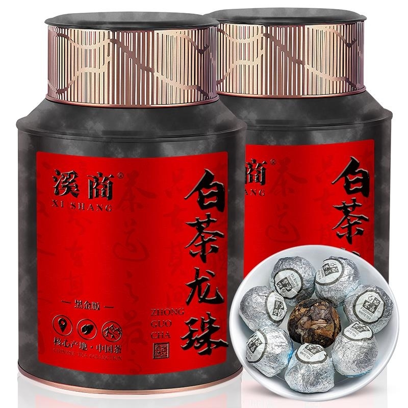 白茶寿眉龙珠福鼎白茶福鼎老白茶叶寿眉高山茶叶太姥山老白茶罐装