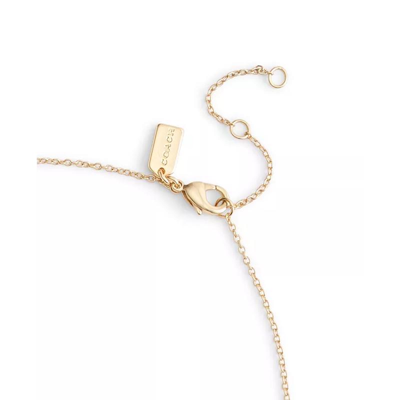 蔻驰(COACH)女款复古迷你马车吊坠链条项链时尚百搭配饰Coach品牌高清大图