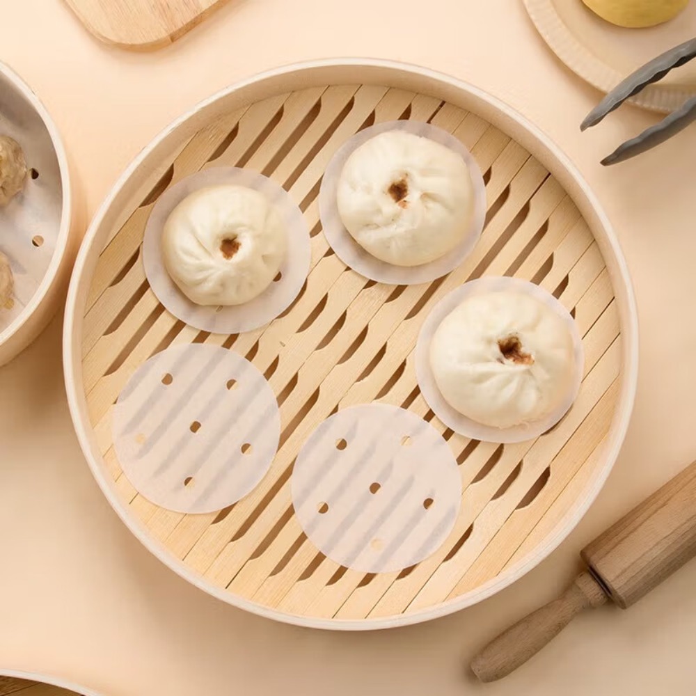 茶花(CHAHUA) 食品级烘焙专用本色硅油纸 多用蒸笼纸Φ10白色尺寸:Ø10高清大图