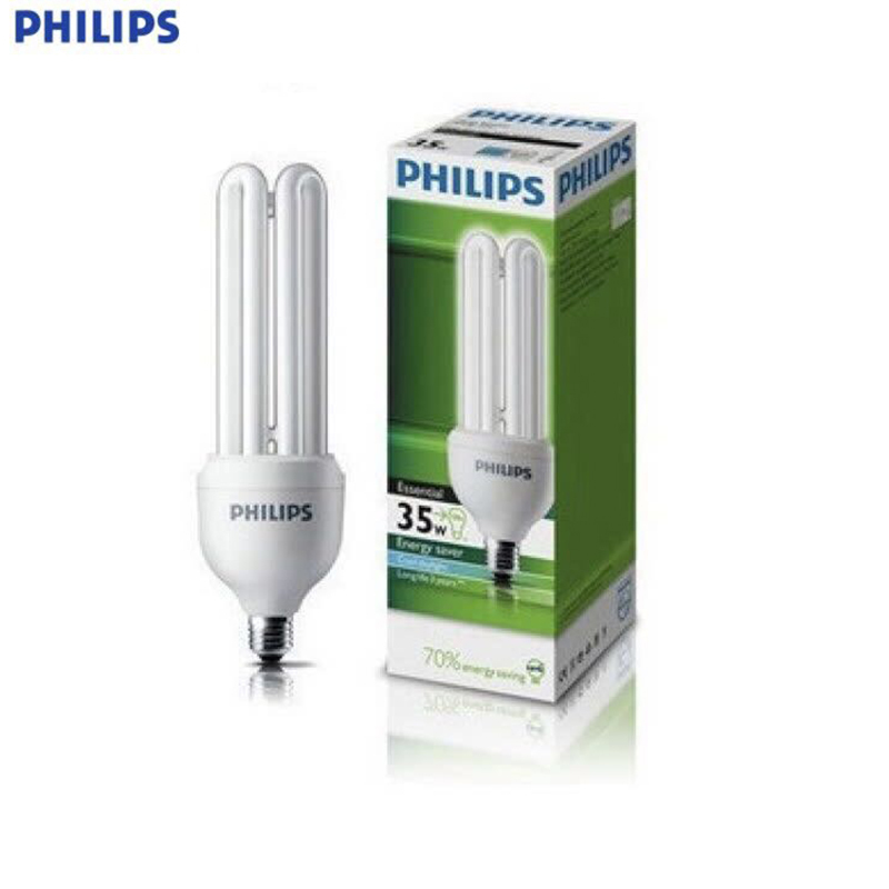 飞利浦(Philips) 35W E27 4U节能灯泡 6500K白光 6只 (单位:件)