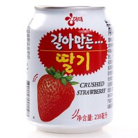 新货整箱韩国进口海太草莓果汁饮料 果肉果粒238mlX12罐