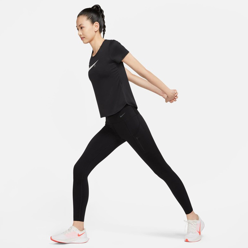 nike耐克女款裤子高强度包覆中腰口袋九分瑜伽紧身长裤dq5695010