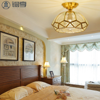 铜享 美式阳台灯简美小吸顶灯现代简约厨房入户灯具玄关灯走廊小灯过道灯