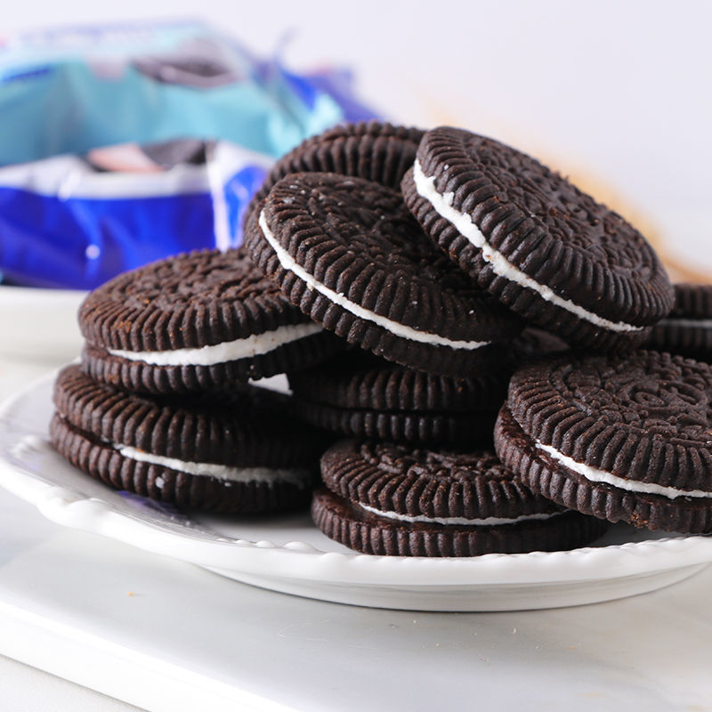 真好意巧克力夹心饼干草莓小黑饼干早餐代餐糕点零食500g休闲饼干高清大图