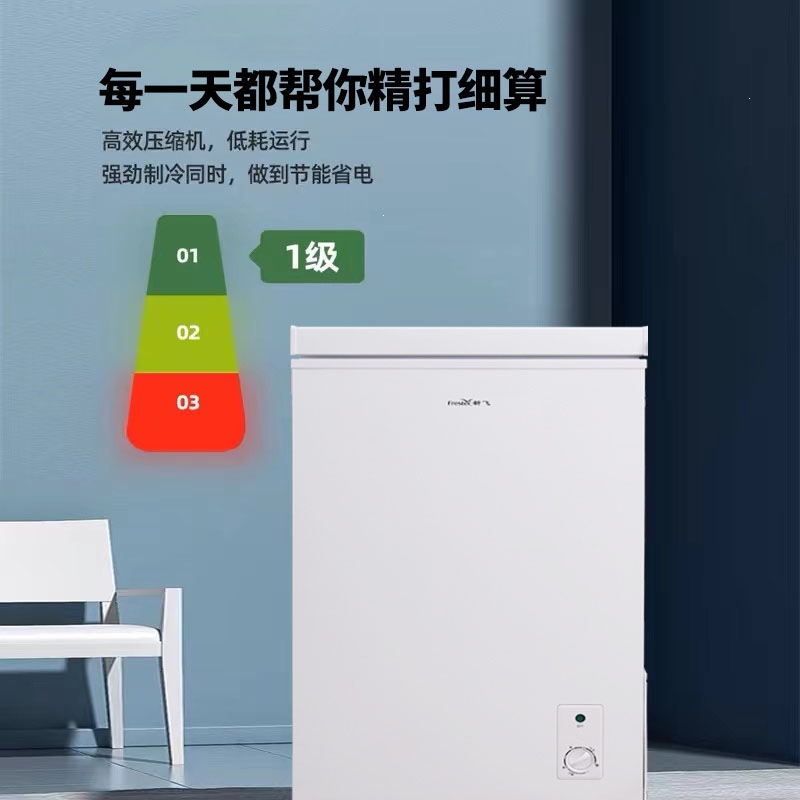 新飞小冰柜家用小型一级节能租房省电冷冻冷藏两用大容量冷柜商用_201升单温一级节能