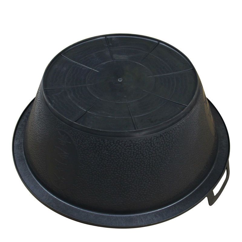 白438盆口径39厘米 特大号牛筋塑料盆建筑灰盆灰斗工地灰槽子水泥浆桶